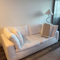 City Furniture Nixon White Fabric Sofa Cloud Couch 