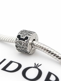 Disney Parks Exclusive Pandora Mickey & Minnie Mouse Icon Pavé Clip Charm