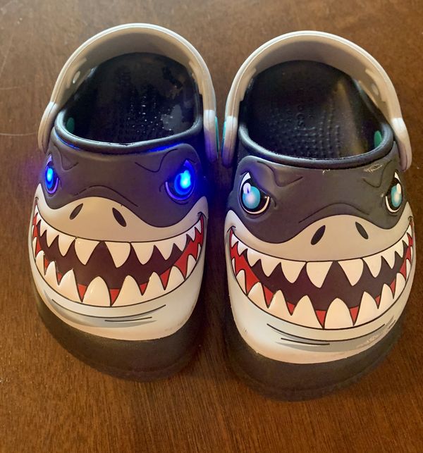 Light up shark Crocs -$15obo for Sale in Lacey, WA - OfferUp