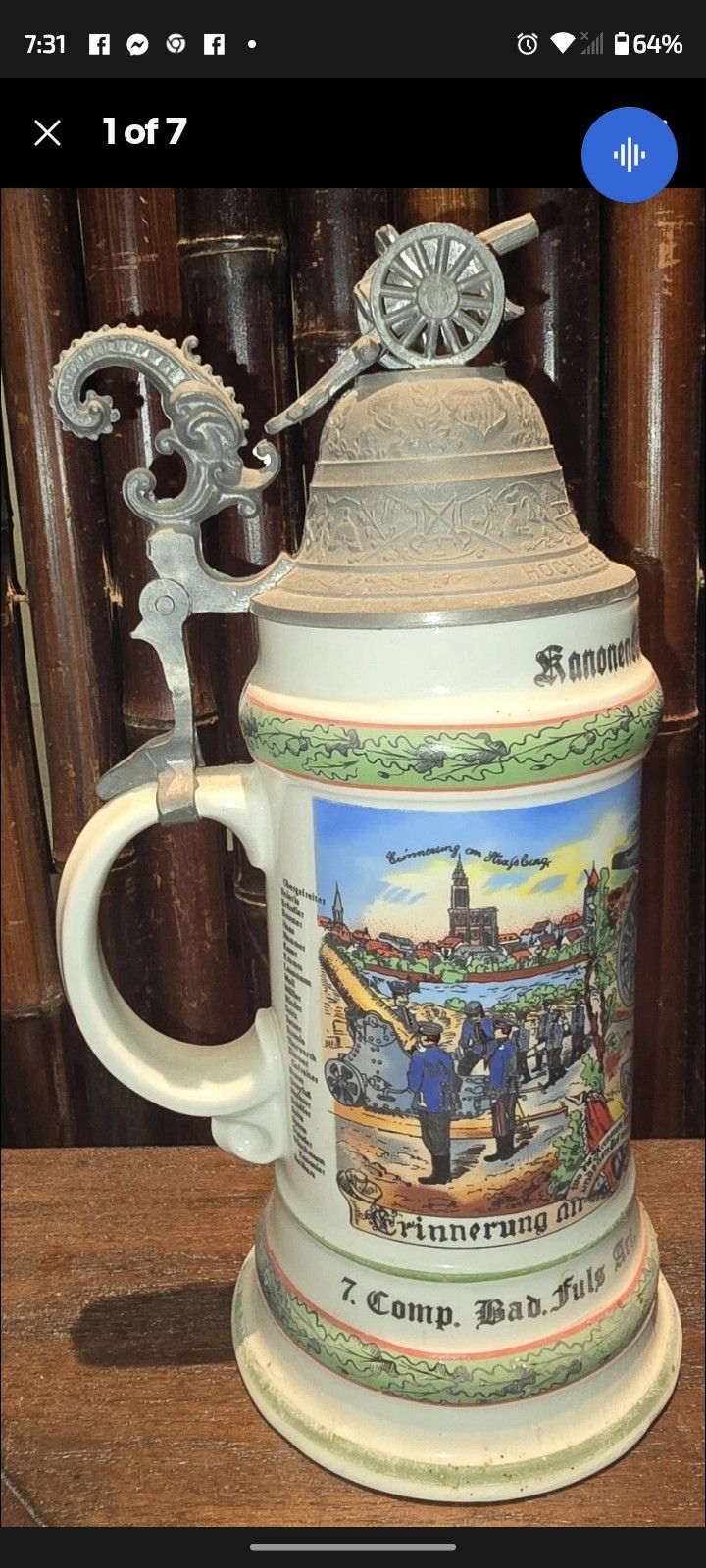 Authentic German Beer Stein 
