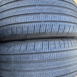 (2) 245/45R18 PAIR OF USED TIRES PIRELLI RUN FLAT 65% LIFE !