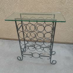 Glass Table Wine Rack