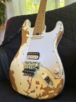 Charvel Super-Stock SC1 Artist Signature Limited-edition Henrik Danhage Electric Guitar - White Relic