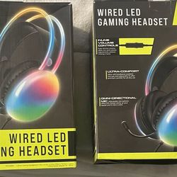 (2) Gaming LED Headsets