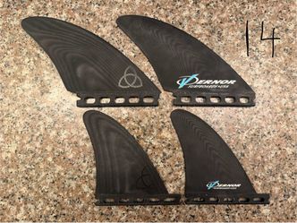 Twin + Trailer Quad thruster Twin Futures FCS Surfboard fins