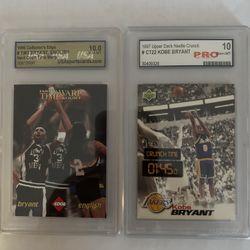 Kobe Bryant 1996 And 1997 Graded 10 