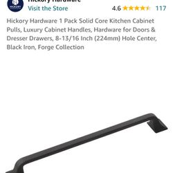 Hickory Hardware 1 Pack Solid Core Kitchen Cabinet Pulls, Luxury Cabinet Handles, Hardware for Doors & Dresser Drawers, 8-13/16 Inch (224mm) Hole Cent