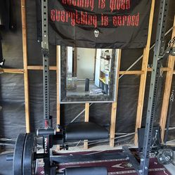 Titan Rack + Leg Extension/Hamstring Curl