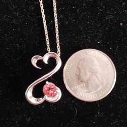 Open Heart Pendant Necklace 