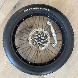 E-bike Wheel And Tire With New Tubes 20 X 3.0