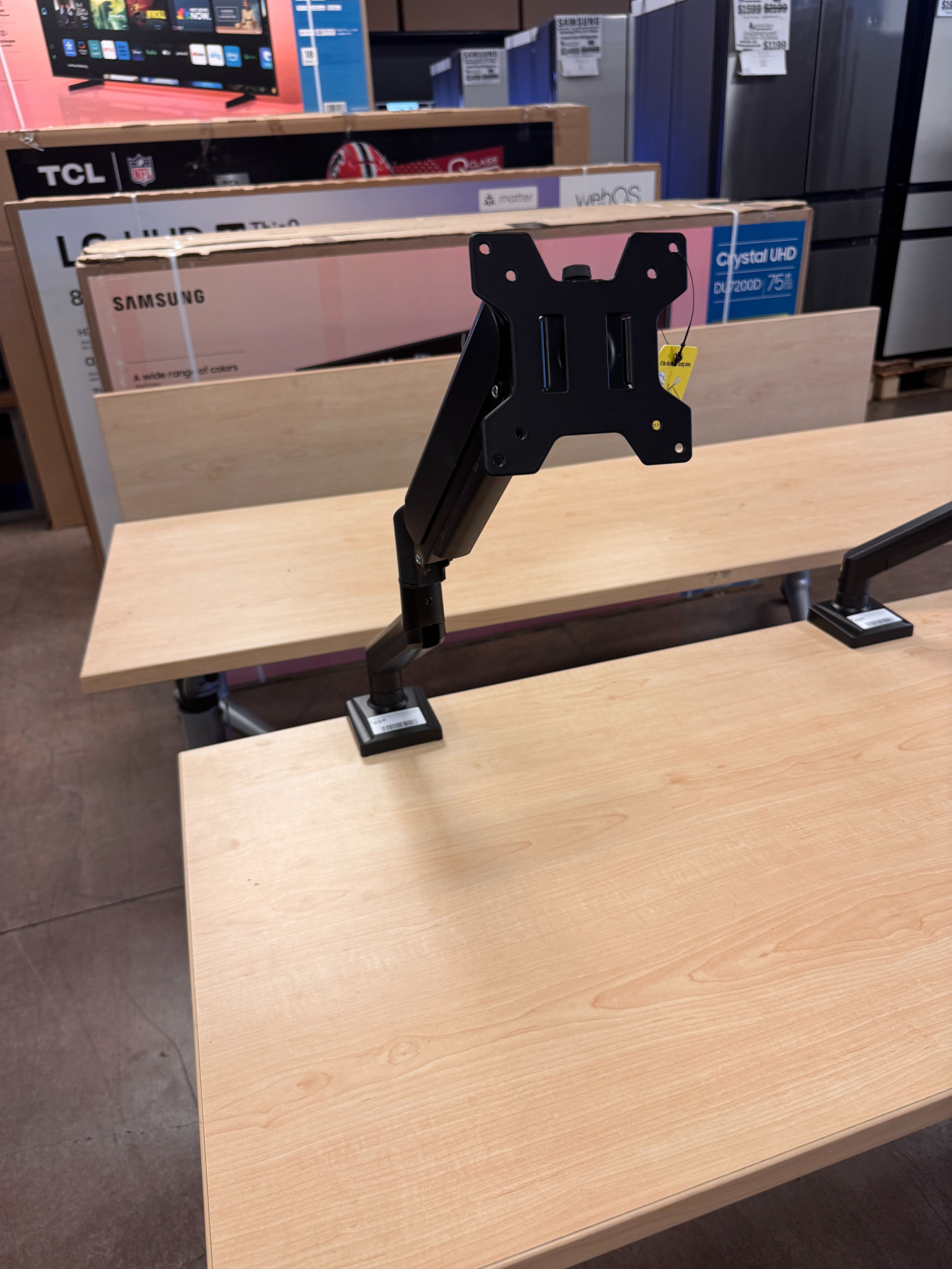 Monitor Desk Mount with Arm and Clamp Mount for 17-Inch to 38" Monitors Black