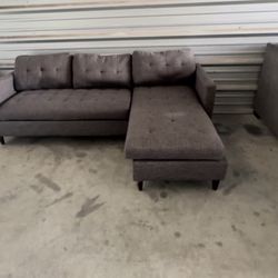 MCM COUCH WITH CHAISE 