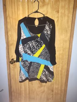 Premise Abstract Print Tunic Top