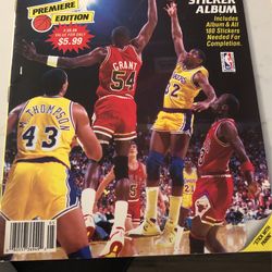 Panini 90-91 Basketball Stickers with Album