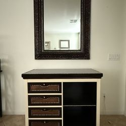 Large Mirror And Table