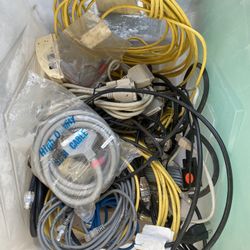 Tub Full of Computer Cables  