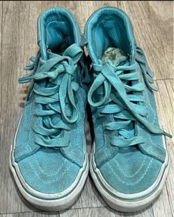 Vans Little Kids Suede Hi Moc Turquoise Aqua Sneakers Size 11 Back to school