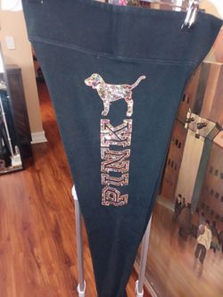 Black Sequin Yoga pants sz S