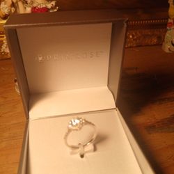 Cubic Zirconia Sterling Silver  RING NIB RETAIL $50.00 SELLING FOR $20.00