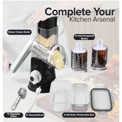 Rotary Cheese Grater & Vegetable Shredder
