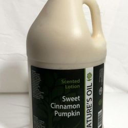 LARGE 64 Oz Unopened Scented Lotion, Sweet Cinnamon Pumpkin, Body Lotion For Daily Use, Private Label Use, Customizable Nature Oils Lotion