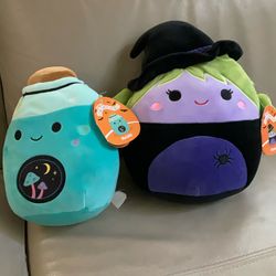 New Cute Squish Mellows, Witch And Potion Bottle Both For $30