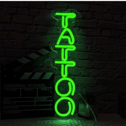 Green Tattoo Neon Sign Tattoo Wall Decor Neon Light Dimmable Tattoo Led Sign Beauty Salon Neon, Shop Neon Light Man Cave Led Sign USB