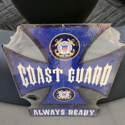 Coast Guard Us Military Iron Cross Steel Metal Sign 