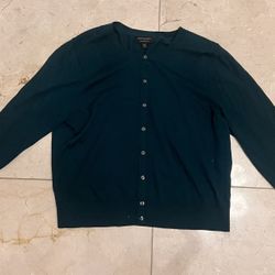 Women’s Hunter Green Banana Republic Cardigan XL