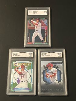 Topps Finest Angels Mike Trout graded 10 baseball cards