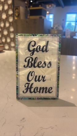 God Bless Our Home” Mother-of-Pearl