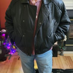 Zeidler& Zeidler Men's Small Leather Bomber Jacket