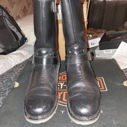 Harley DAVIDSON MENS BOOTS, SIZE:10.5, BLACK NOIR BRENDAN