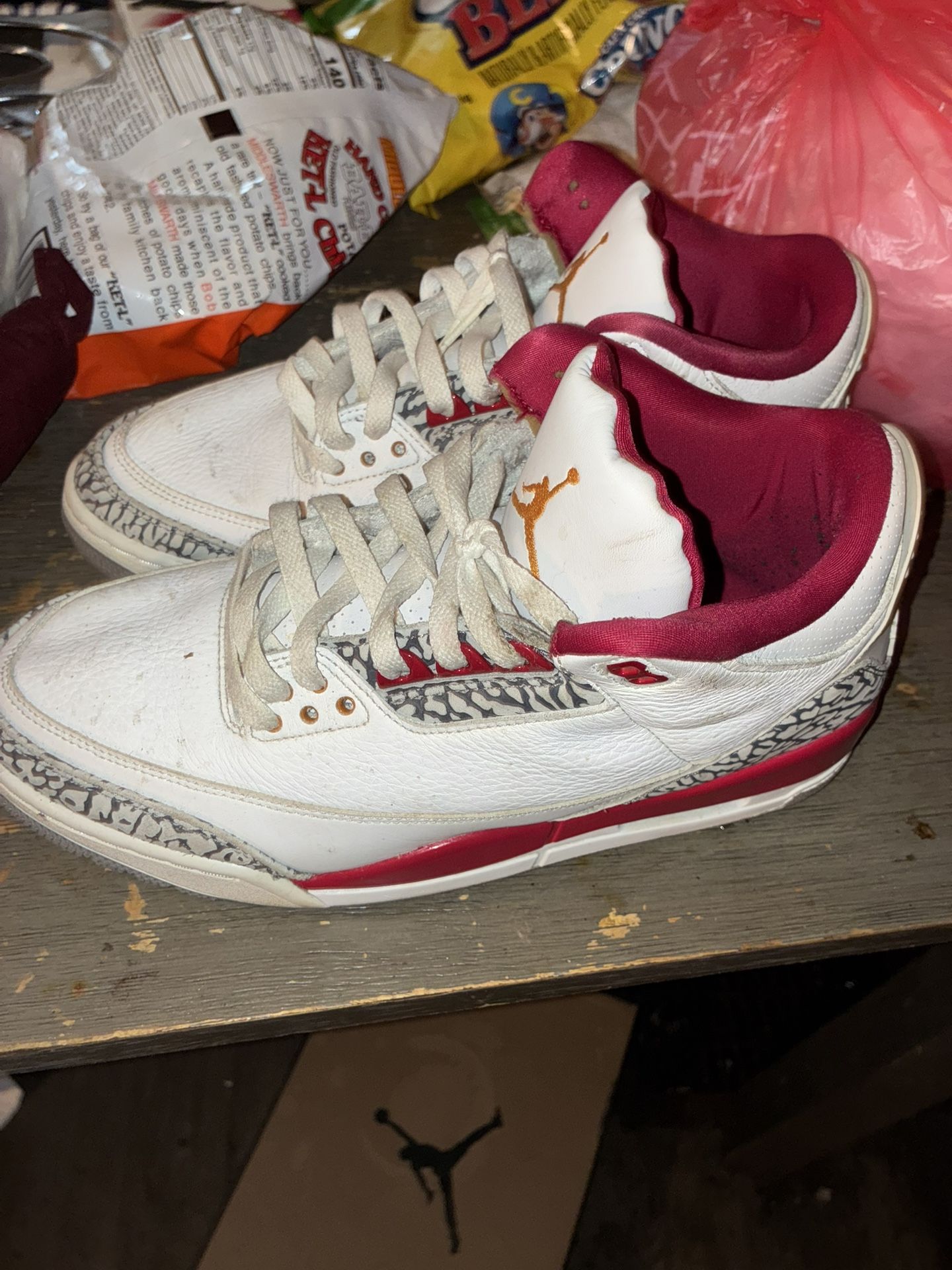 air jordan 3 cardinal red size 11