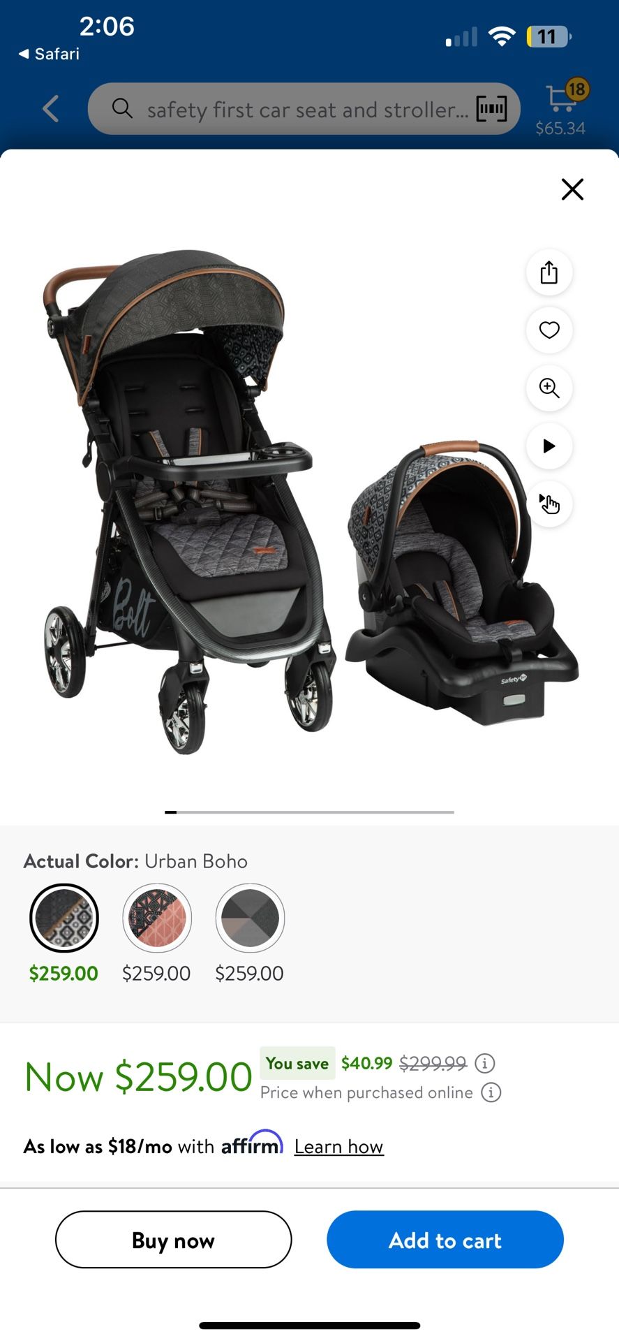 Safety First Car Seat And Stroller Combo