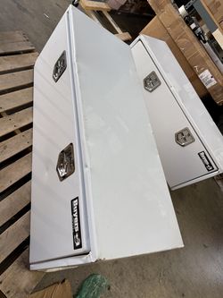 PAIR of Buyers Products 1702410 Underbody Truck Tool Boxes 18x18x48 White Steel