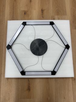 Qty5 - WAC Lighting Lune 32 inch Black LED Hexagon Pendant Light
