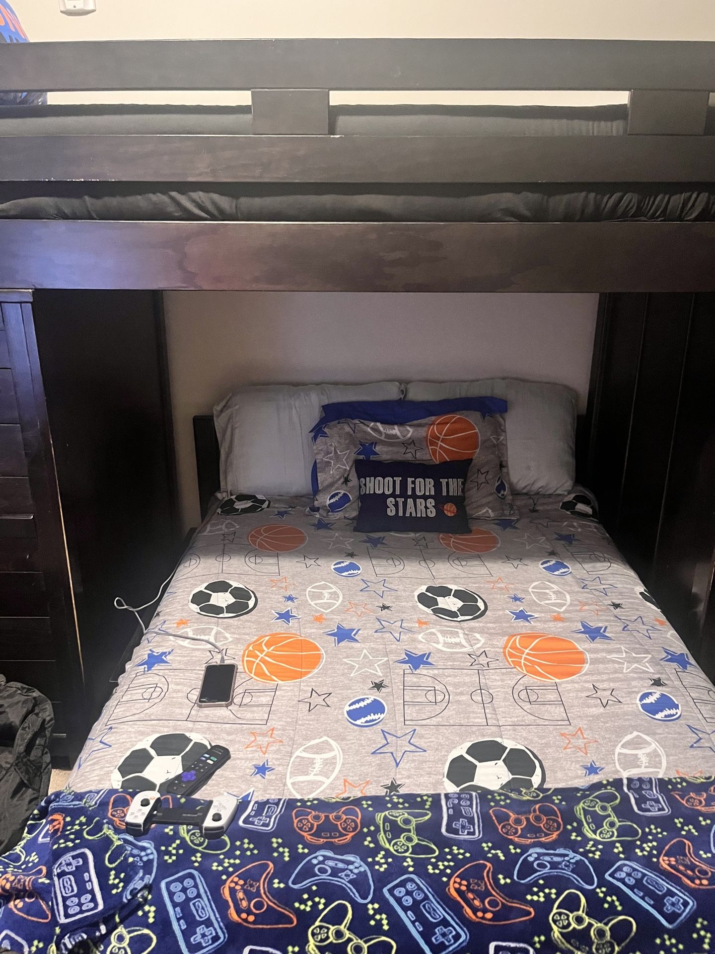 Dark Brown Full/Twin Bunk Bed