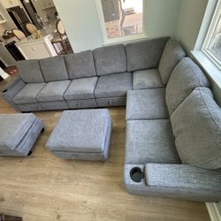 Belfinn L shaped Sectional Sofa with Storage (Never used)