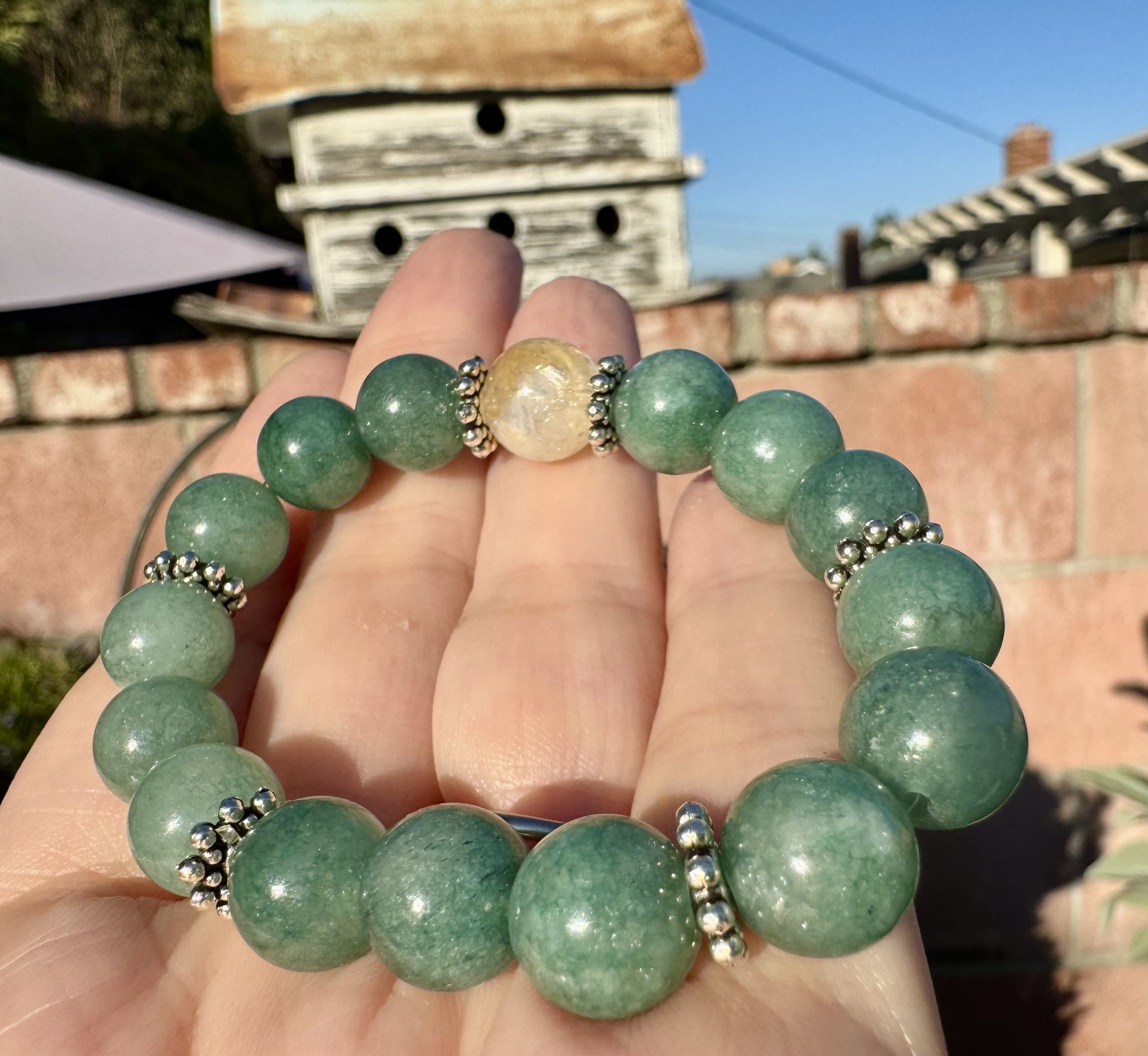 Jade And Citrine Bracelet