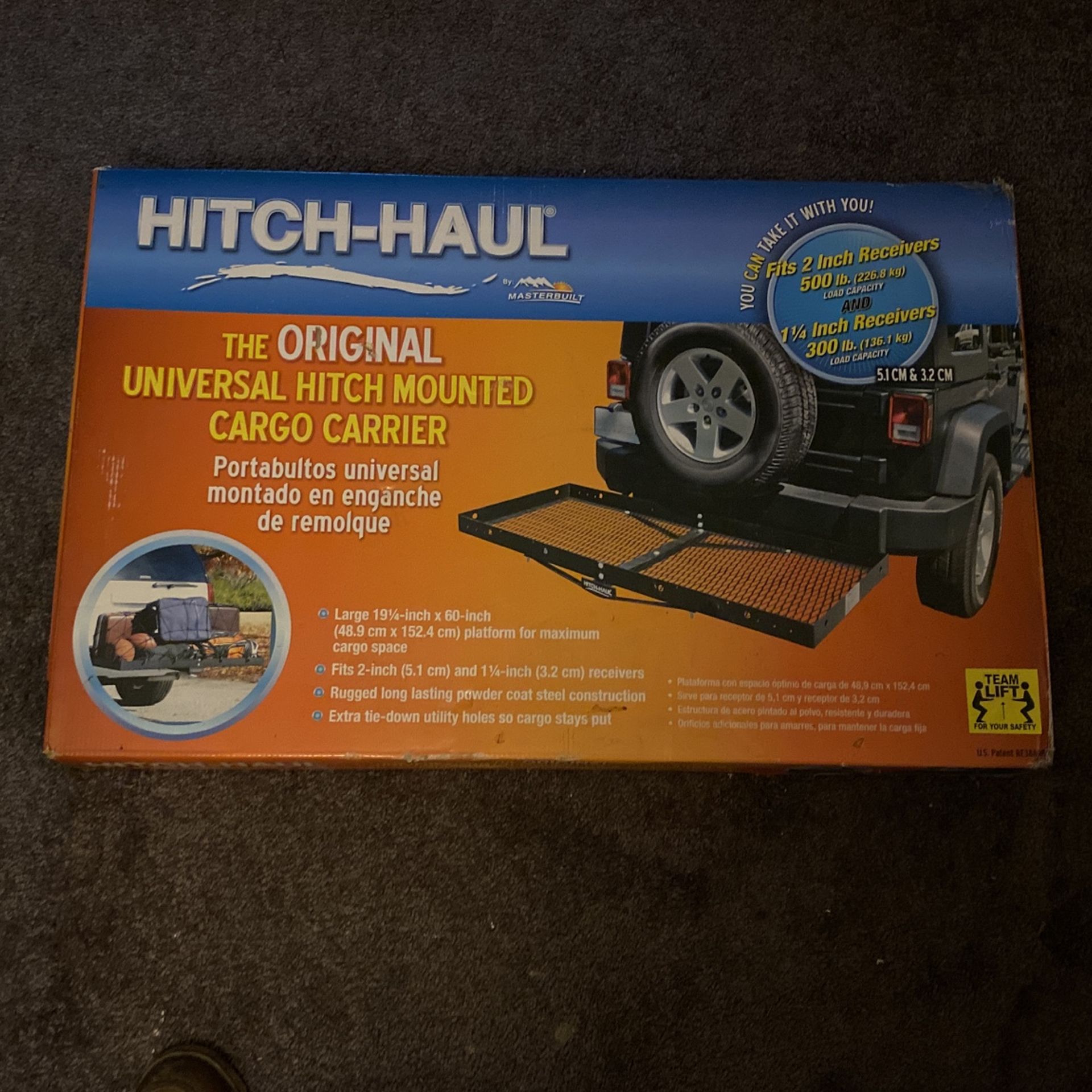 Universal hitch mount cargo carrier