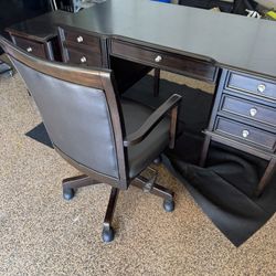 Desk, File Cabinet And Chair