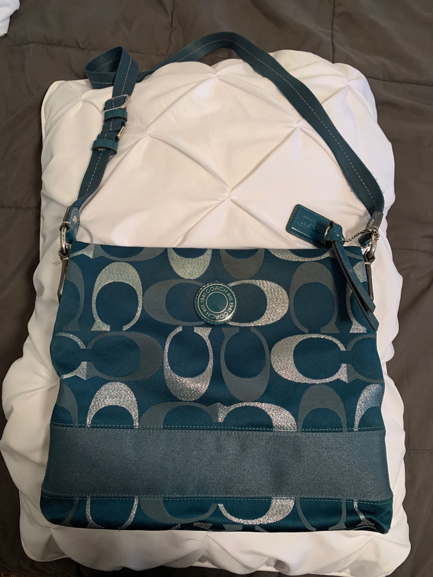 Teal Coach satchel