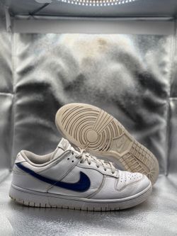 Nike Dunk low white blue swoosh
