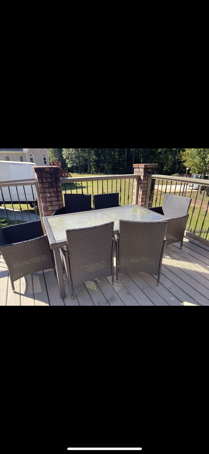 Patio Glass Table Set