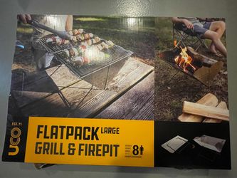 Flatpack Stainless Steel Portable Gill and Portable Fire Pit