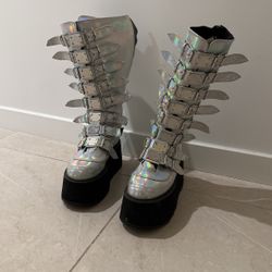 Metallic Rave Boots Men’s Size 11