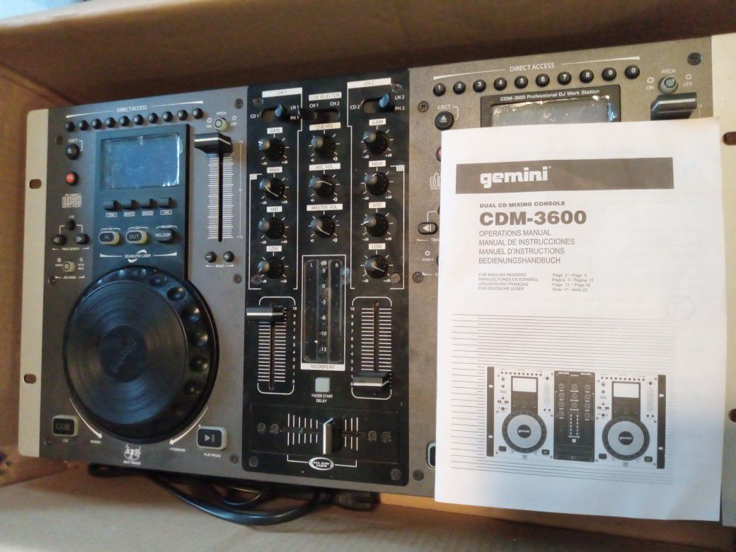 Gemini CDM 3600 Dj Mixer for Sale in Los Angeles, CA - OfferUp