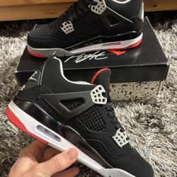 Jordan 4 Bred Size 8.5 Men’s Sneakers