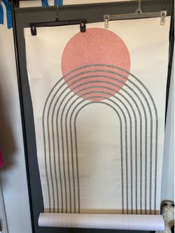 Modern Arch Wall Decal Sun 27” x 52” Geometric Line Art